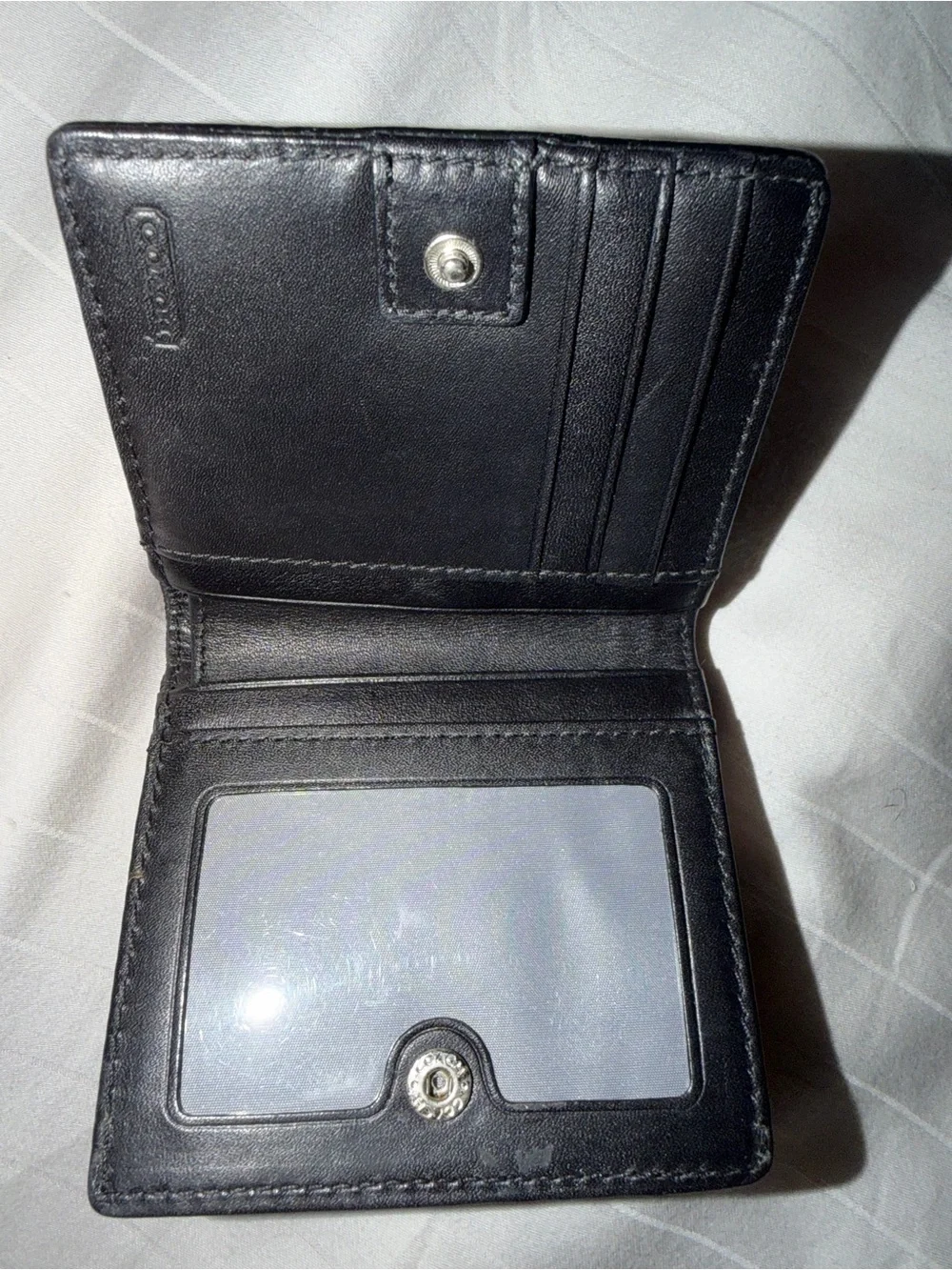 Coach Black Signature Card holder/wallet - Picture 4 of 5